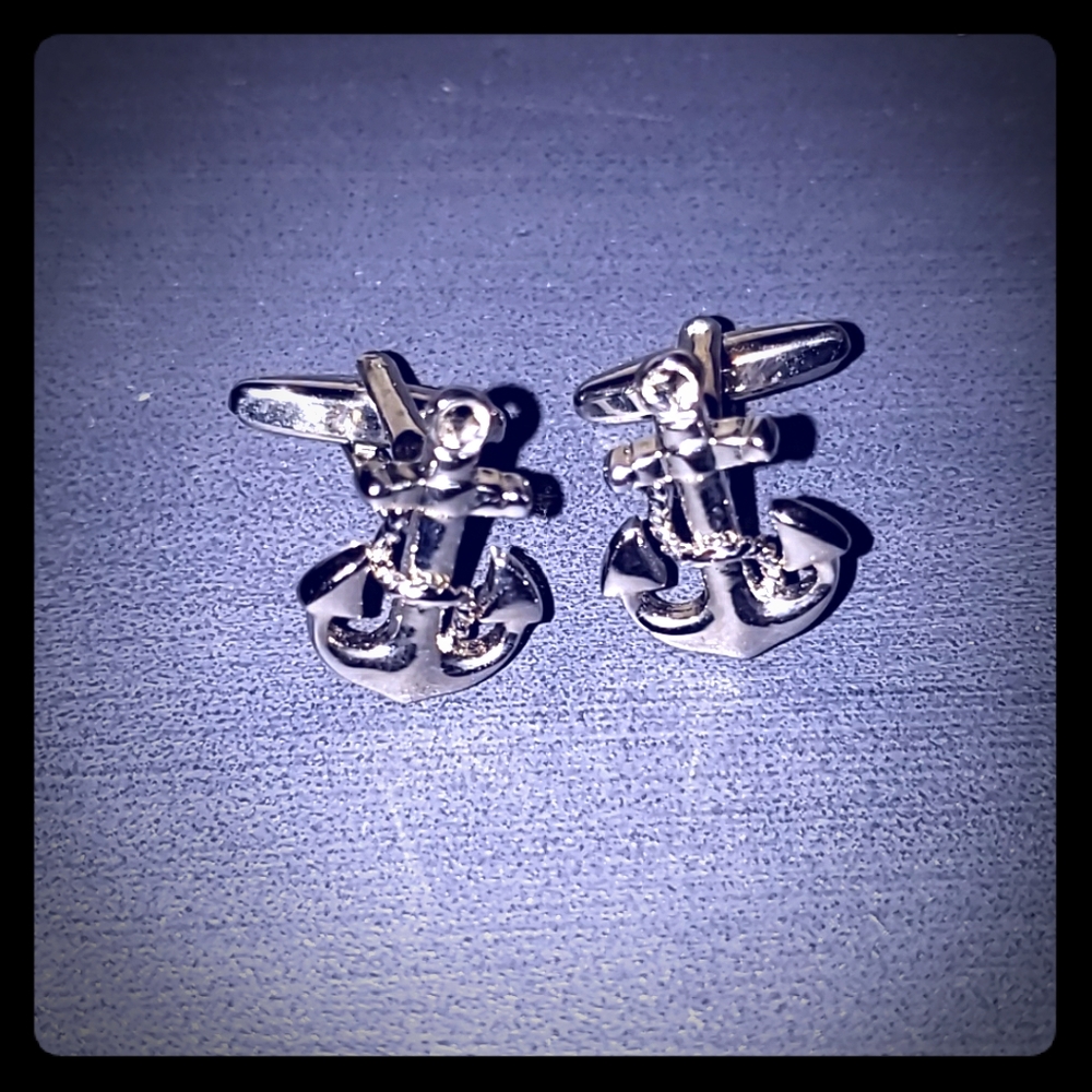 Anchor cufflinks wedding